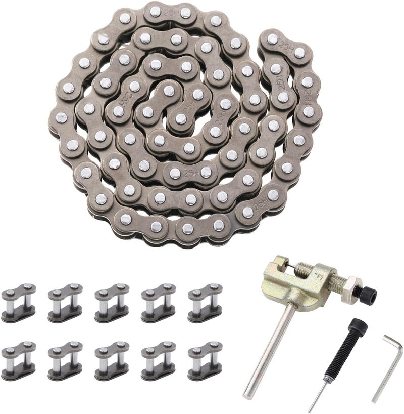 KAMIER 25H 62 Links Timing Starter Chain Breaker for 70cc 90cc 110cc 125cc TaoTao ATA Kazuma Falcon Coolster Mountopz Lifan Vitacci Ice Bear Sunl Chinese ATV 4 Wheeler Quad Go Kart Pit Dirt Bike Parts - Image 1